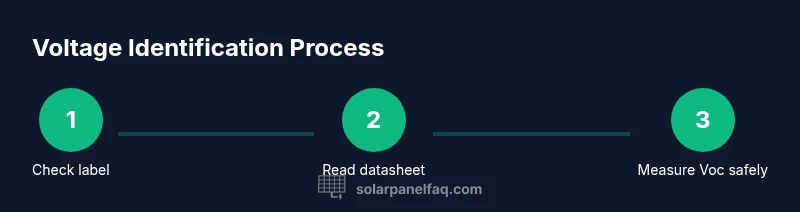 Infographic showing steps to identify panel voltage