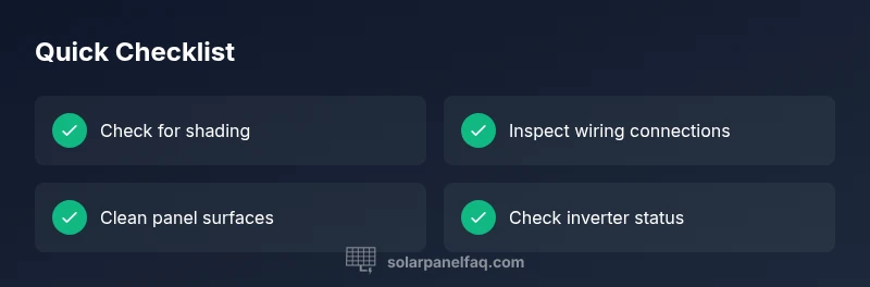 Checklist for diagnosing solar panel problems