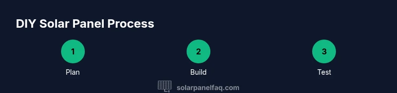 Tailwind infographic showing DIY solar panel process: Plan, Build, Test