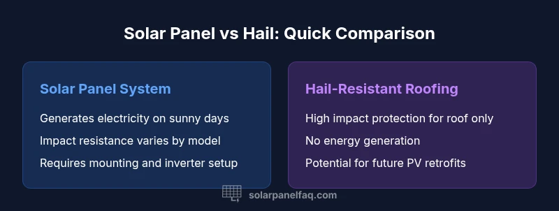 Infographic comparing solar panels and hail-resistant roof options