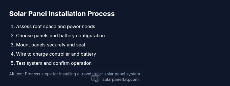 Process steps for installing a travel trailer solar panel system