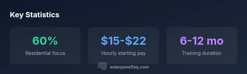 Infographic showing career snapshot for solar installer