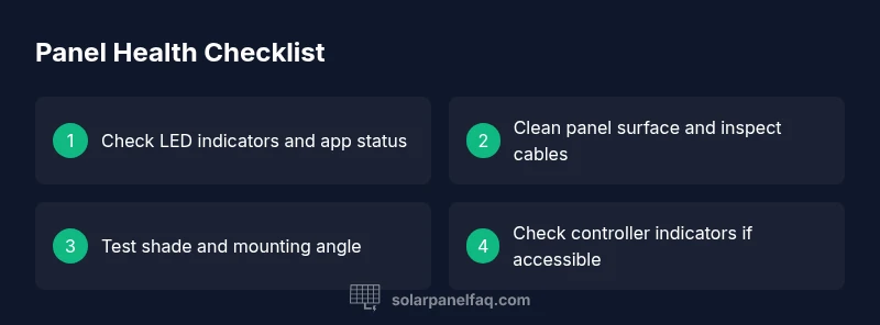 Checklist for testing a tactacam solar panel health