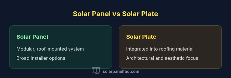 Infographic comparing solar panel and solar plate designs