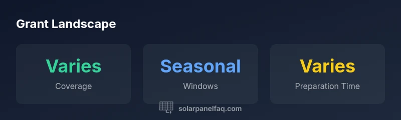 Infographic showing grant types and eligibility for solar panel grants