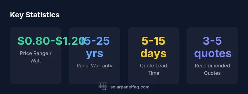 Key statistics for solar panel suppliers