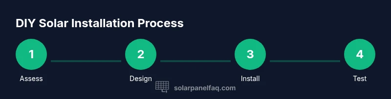 Process diagram showing steps for a DIY solar installation
